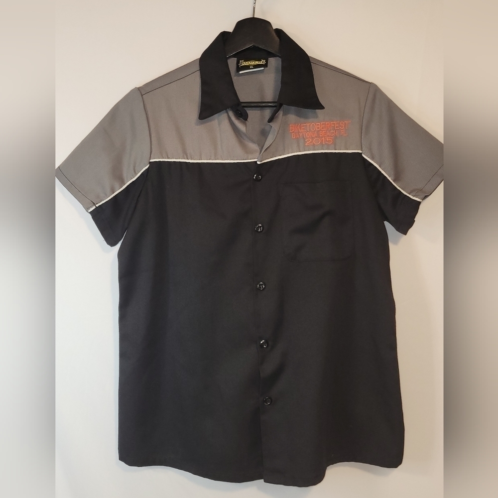 BIKER Clothing Company Women's "Biketoberfest 2015" Casual Button Down Shirt